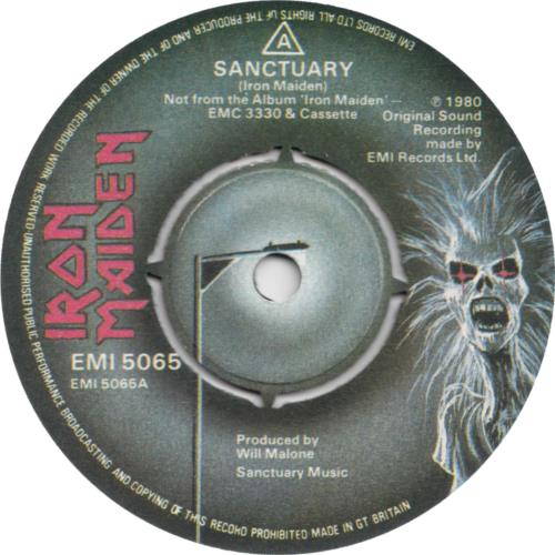 Iron Maiden Sanctuary - Uncensored P/S UK 7